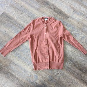 J. Crew Burnt Orange Cotton Blend Cardigan | XS